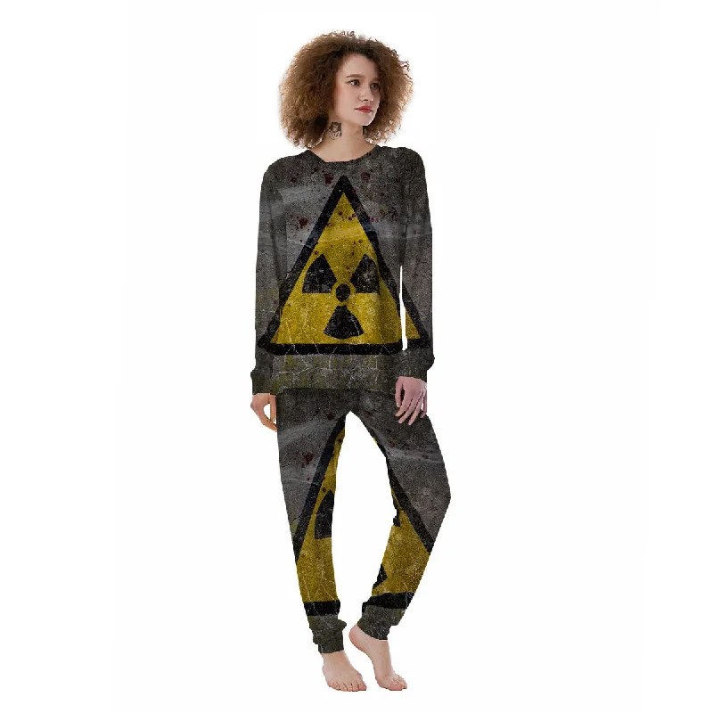 Warning Nuclear Symbol Print Women's Pajamas Target pajama sets