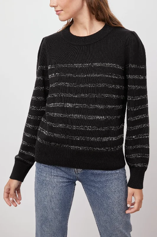 ALLEGRA SWEATER - BLACK METALLIC Luxury sweaters