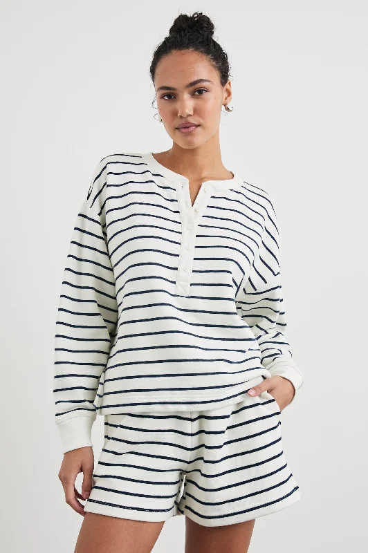 JOAN SWEATSHIRT - SAILOR STRIPE NAVY Best sweaters for fall