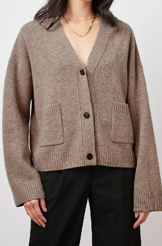 LINDI CARDIGAN - MINK Work sweaters