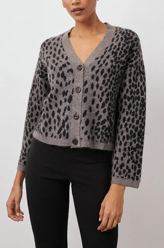 REESE CARDIGAN - DALMATIAN Cozy knit sweaters for winter