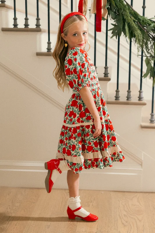 Mini Roselyn Dress in Red Floral Sexy mini dresses