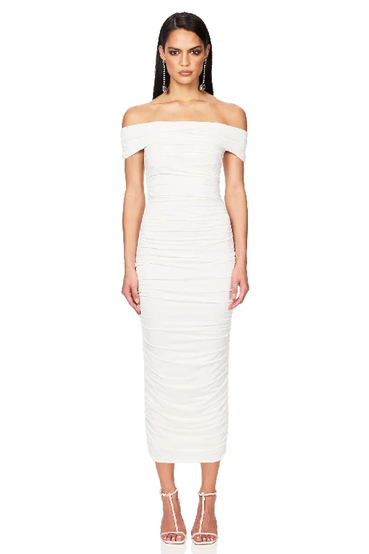 Nookie Element Midi Dress - Ivory New Year's Eve midi dresses