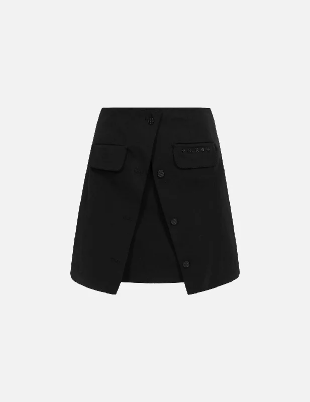 A-Line Wrap Mini Skirt Stretch Mini Skirt