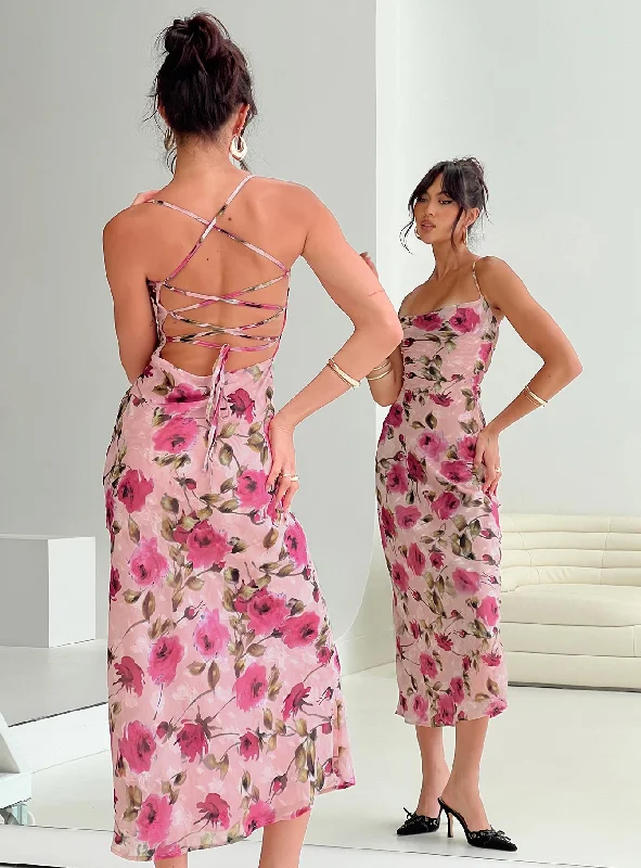 Ara Maxi Dress Pink Floral Lace maxi dresses