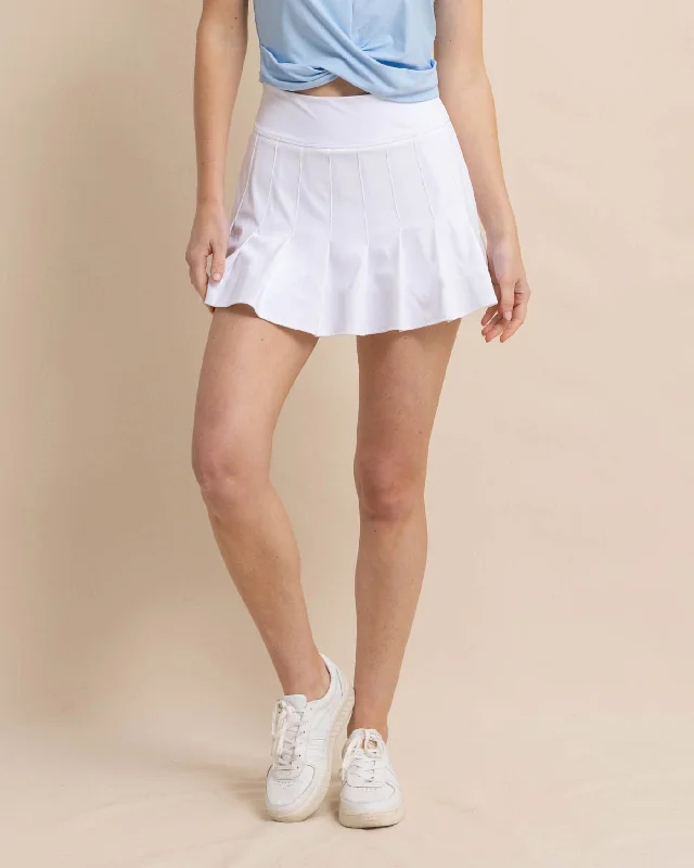 Gwen Solid Pleated Performance Skort Striped unclassified skirts