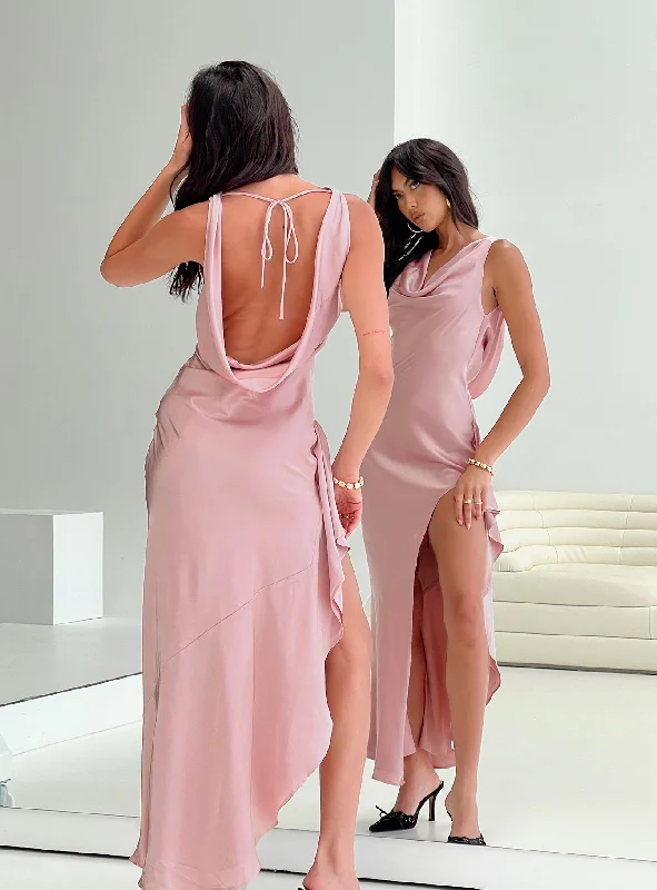 Hold Me Tight Maxi Dress Pink Strapless maxi dresses