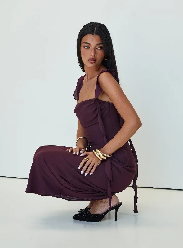 Lanai Maxi Dress Plum Fashion-forward maxi dresses