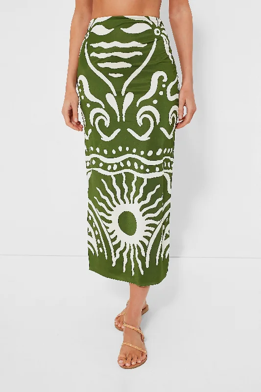 Paradise Verde Adia Skirt Satin unclassified skirts