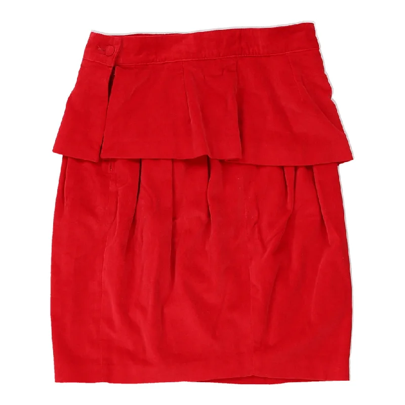 Sisley Skirt - 30W UK 10 Red Cotton Travel unclassified skirts