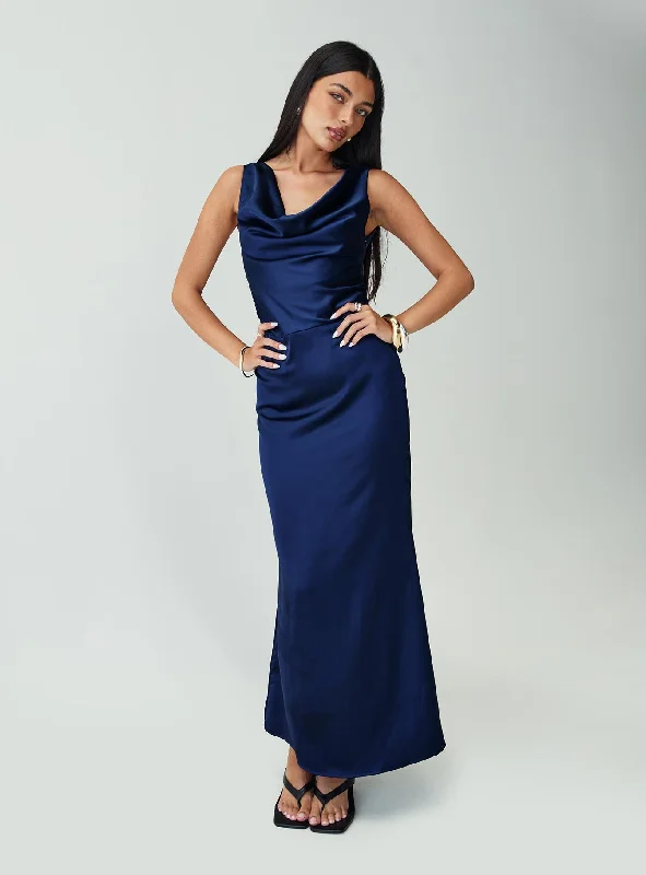 Soprano Plunge Maxi Dress Navy Best maxi dresses for tall women