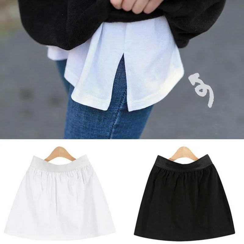 Adjustable Layering Fake Top Mini Skirt Shirt Extender Fashion Half Extended Mini Skirt Dress