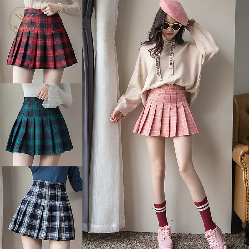 Short Skirt New Korean Plaid Skirt Mini Skirt Party