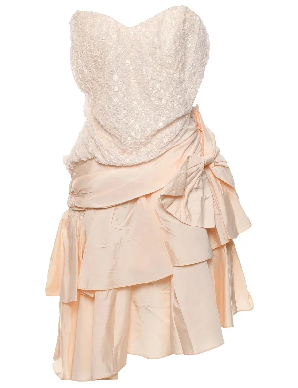 1980s Strapless Peach Evening Dress - M Urban Outfitters party dresses