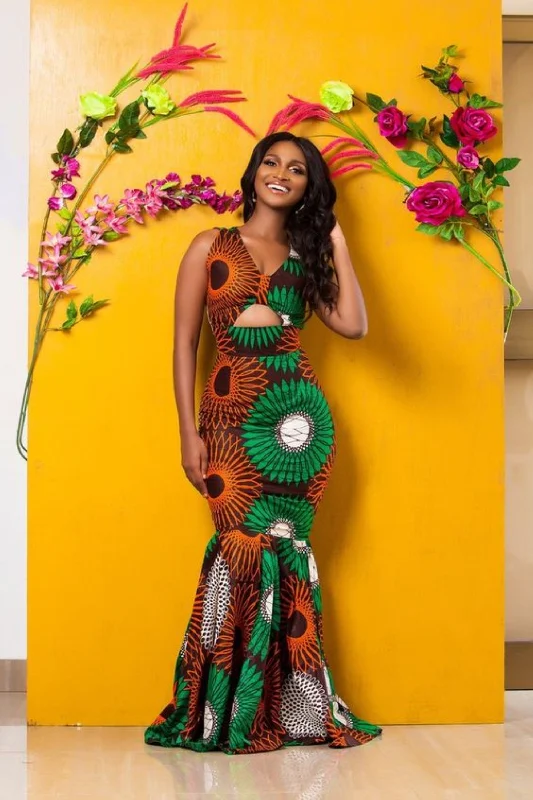 Wedding Africa Print Mermaid Gown Best party dresses for date night