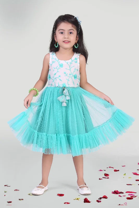 Girls Aqua Party Dress Affordable party dresses