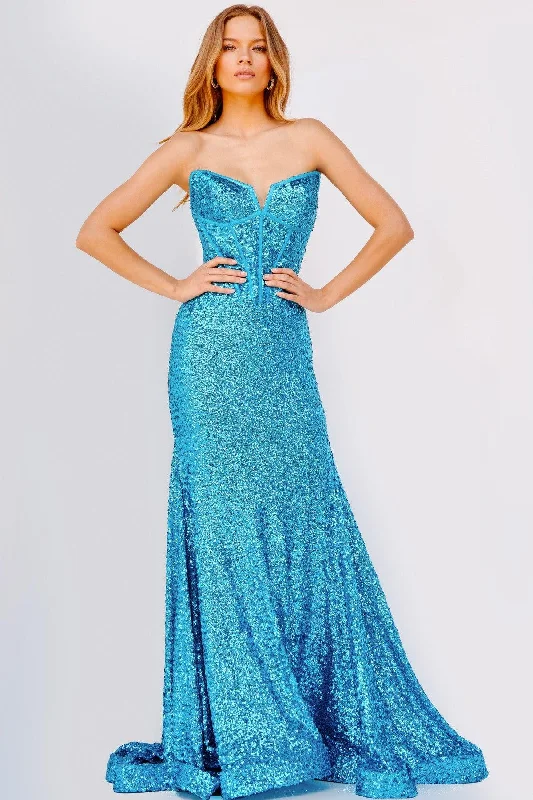 Jovani 23077 Long Strapless Mermaid Prom Gown ASOS party dresses