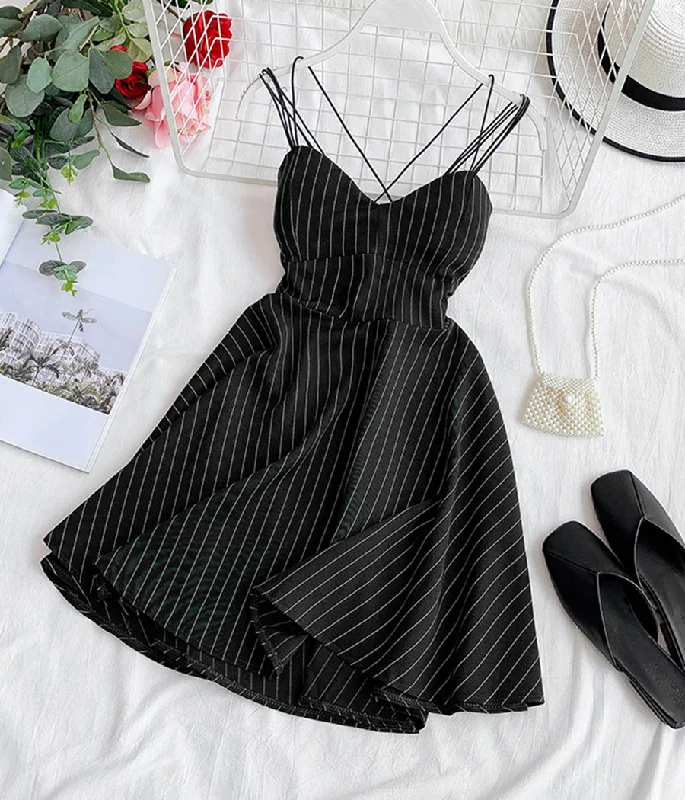 A line striped dress summer dress  1283 Vintage unclassified dresses