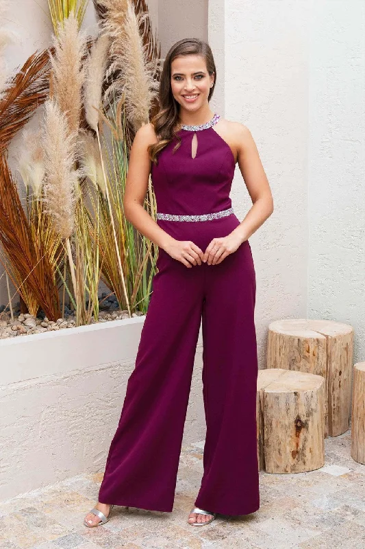 Angelino Plum collar waist stone jumpsuit Minimalist unclassified dresses