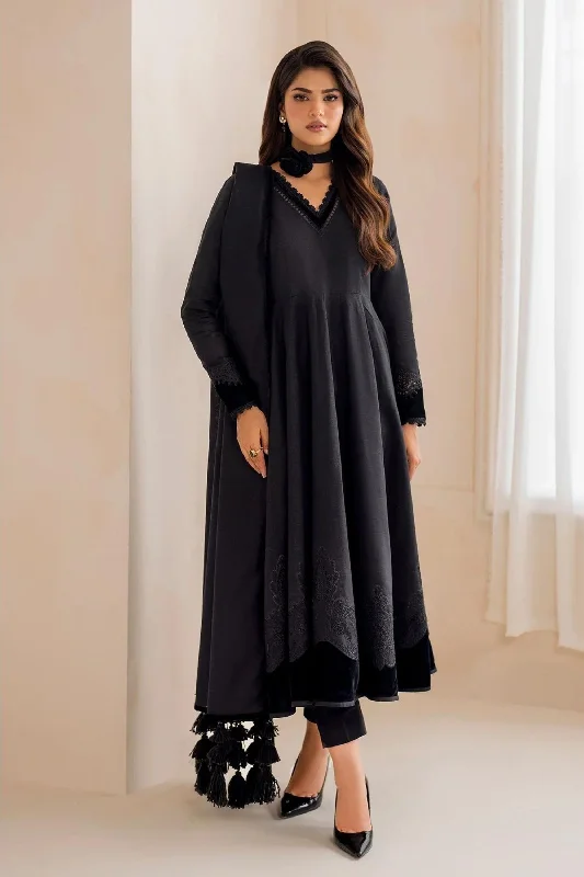 Black Khadar Readymade Frock Minimalist unclassified dresses