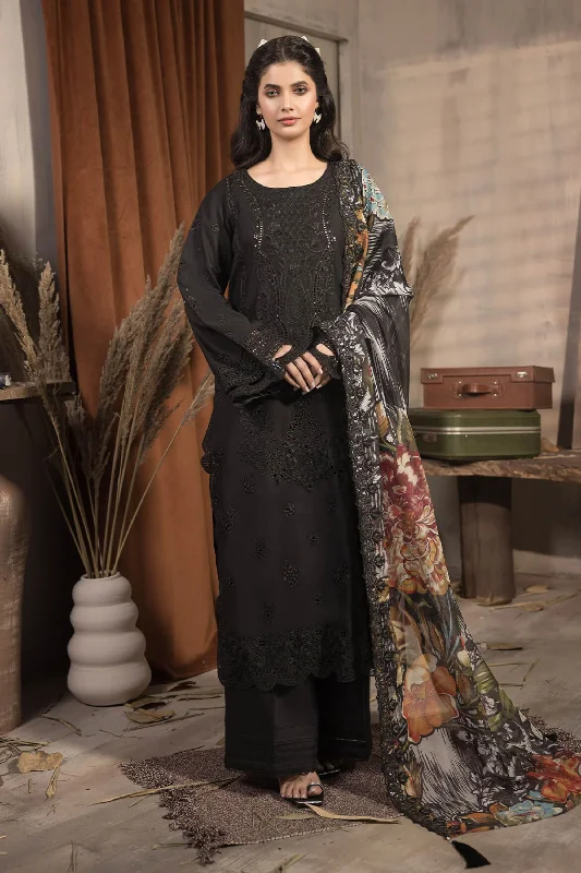 Black Viscose Pakistani Suit Embroidered unclassified dresses