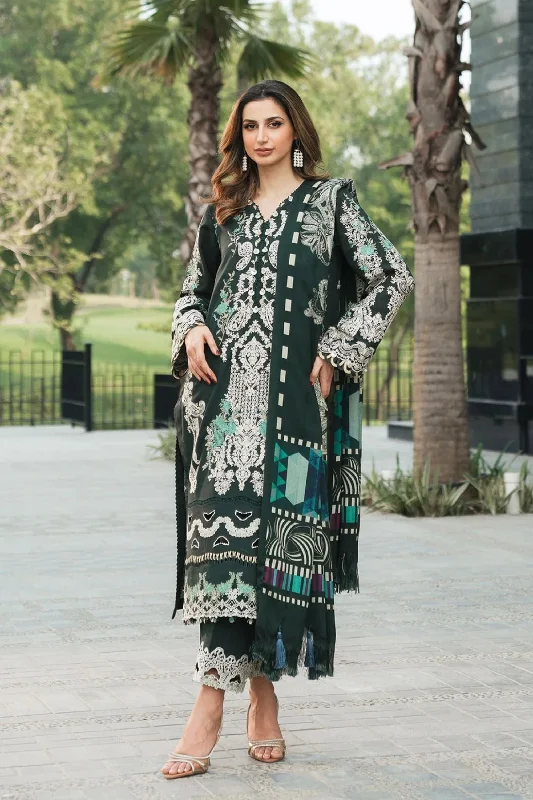 Bottle Green Khadar Salwar Kameez Bold pattern unclassified dresses