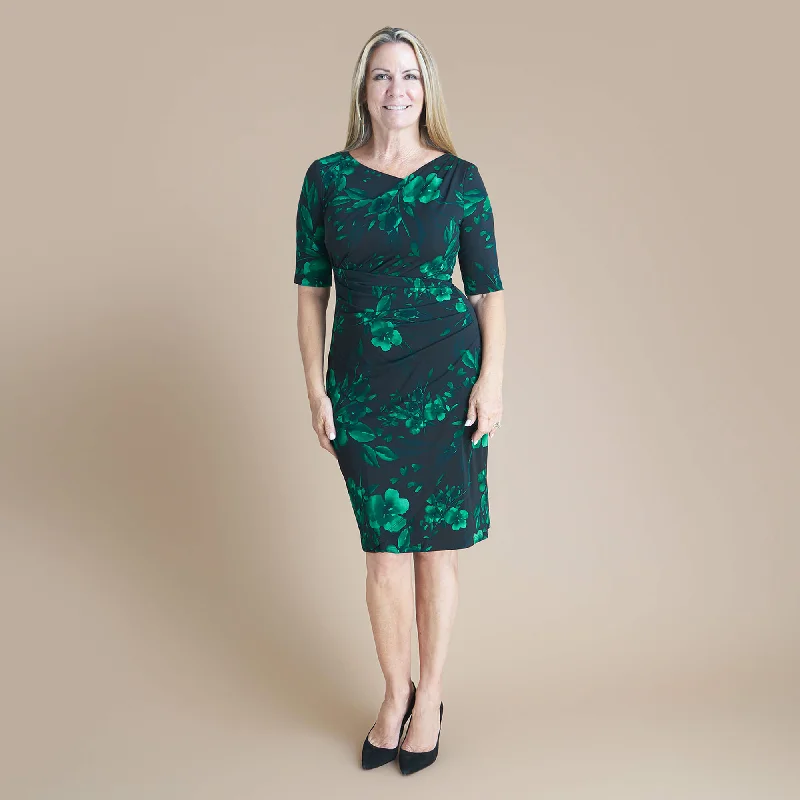 Carrie Hunter Green Asymmetrical Wrap Dress Stylish unclassified dresses