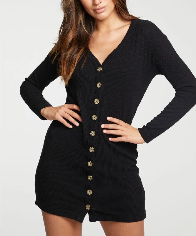 Chaser RPET Love Rib Button Down Cardigan Dress Wrap unclassified dresses