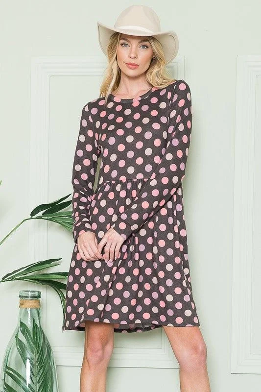 Cross Back Polka Dot Dress with Pockets High-end unclassified dresses