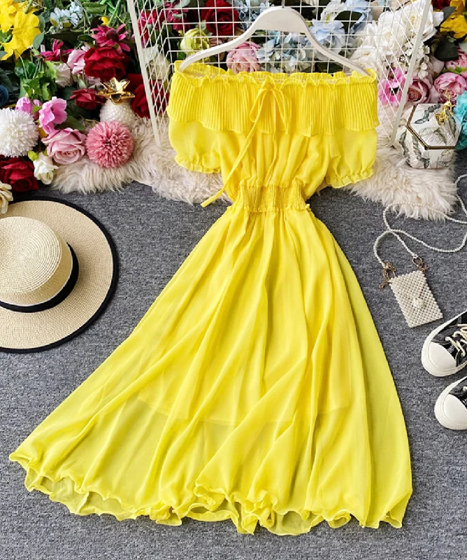 Cute chiffon strapless summer dress fashion dress  1114 Summer unclassified dresses