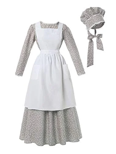 Dress Womens American Historical Clothing Modest Prairie Colonial Dress Designer unclassified dresses