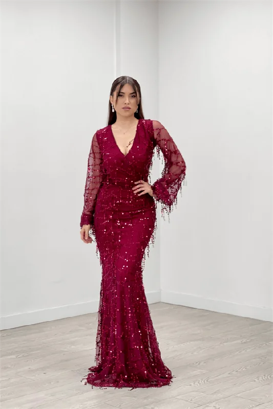 Fapest Design Dress - Burgundy Lounge unclassified dresses