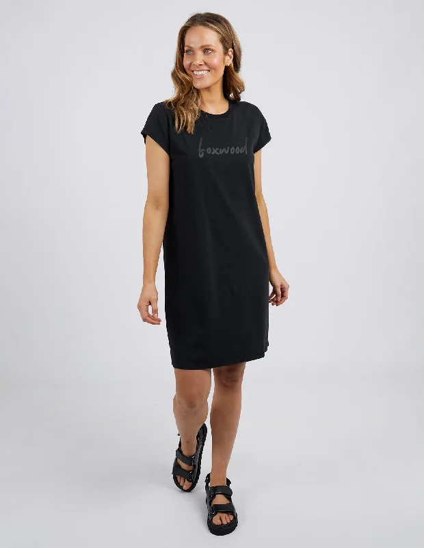 Foxwood Signature Tee Dress Black Monochrome unclassified dresses