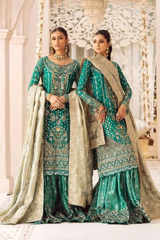 Green Golden Silk Sharara Gharara Short unclassified dresses