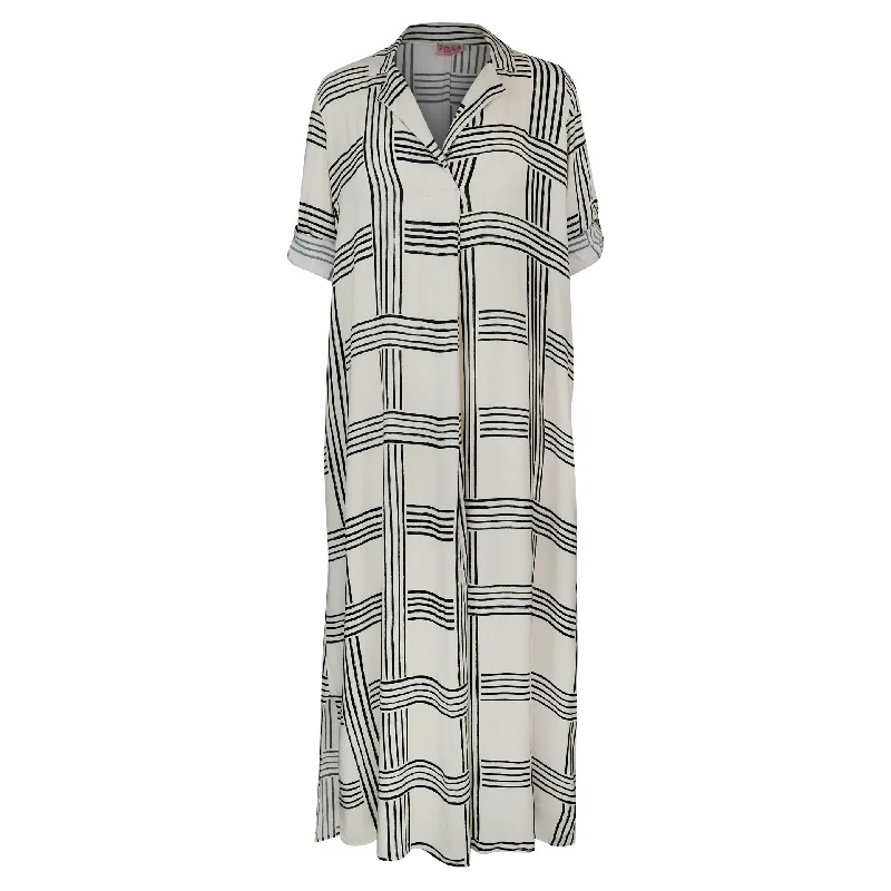 Juniper Kaftan Dress Blk Check Mesh unclassified dresses