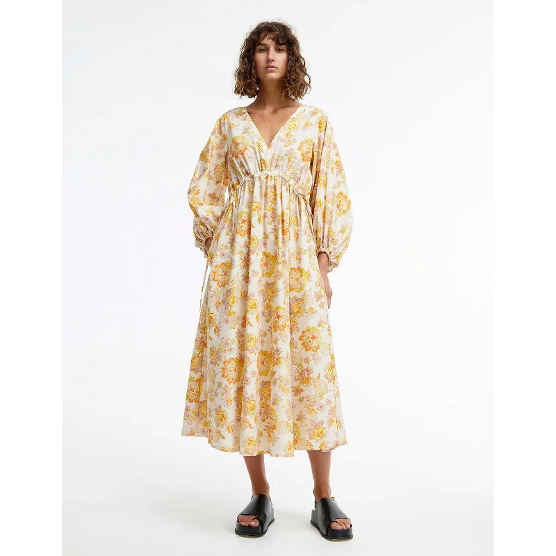 Kinney Bowie Dress - Neon Floral Retro floral dresses