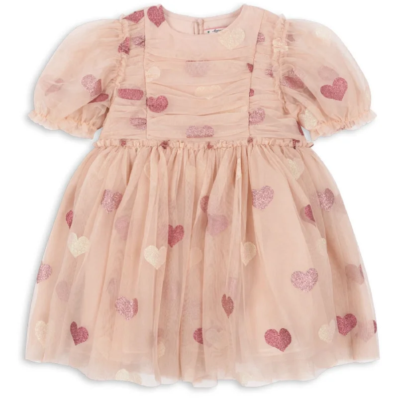 Konges Sløjd Heart Rose Glitter Tullie Dress Satin unclassified dresses