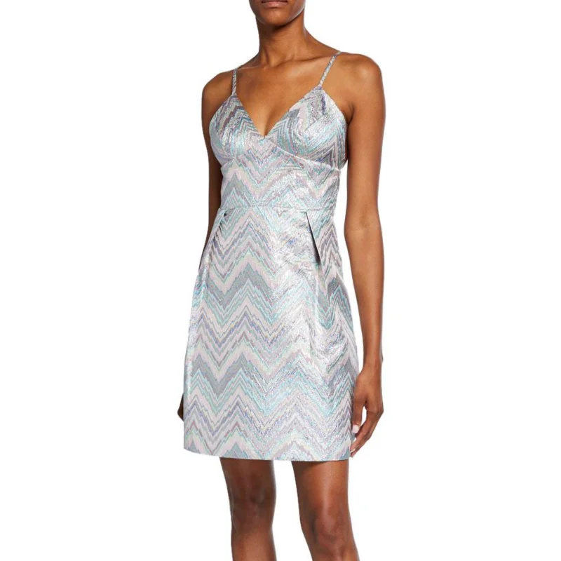 Laundry By Shelli Segal Metallic Zig Zag Dress Luxury unclassified dresses