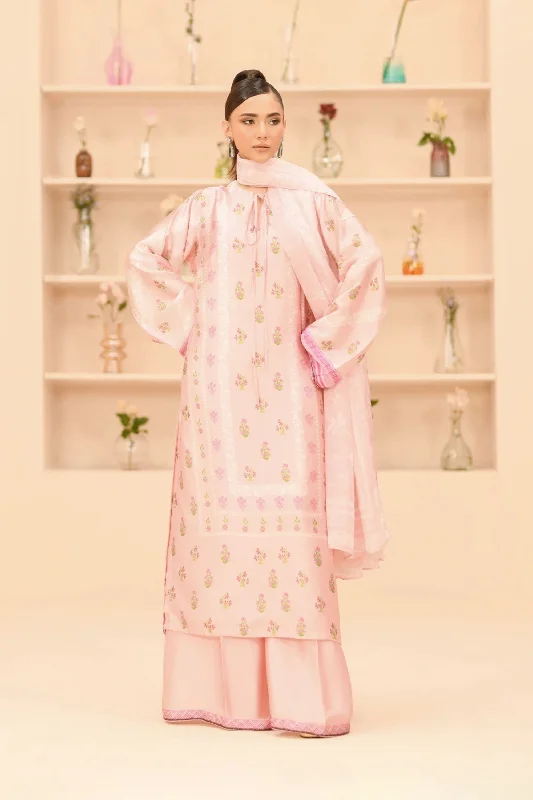 Light Pink 3pc Readymade Silk Suit A-line unclassified dresses