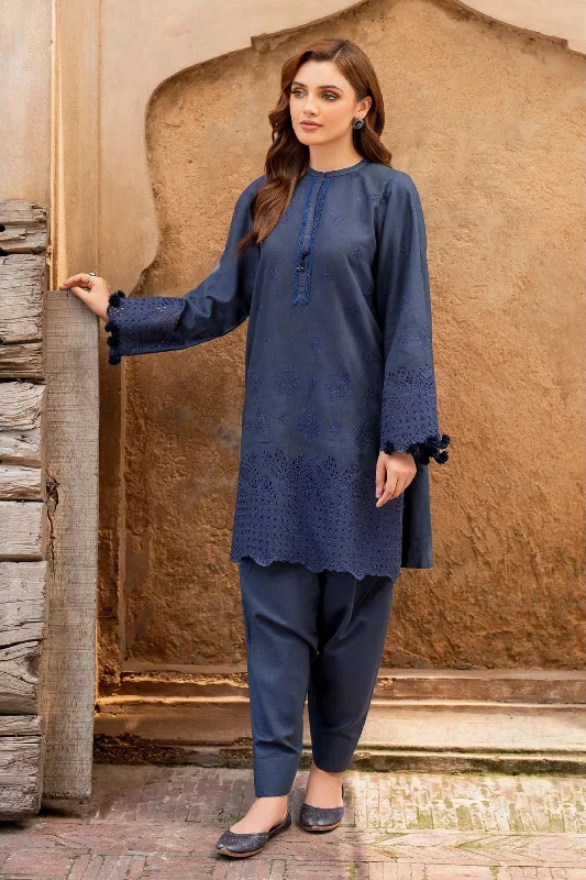 Navy Blue Khadar 2pc Suit Everyday wear unclassified dresses