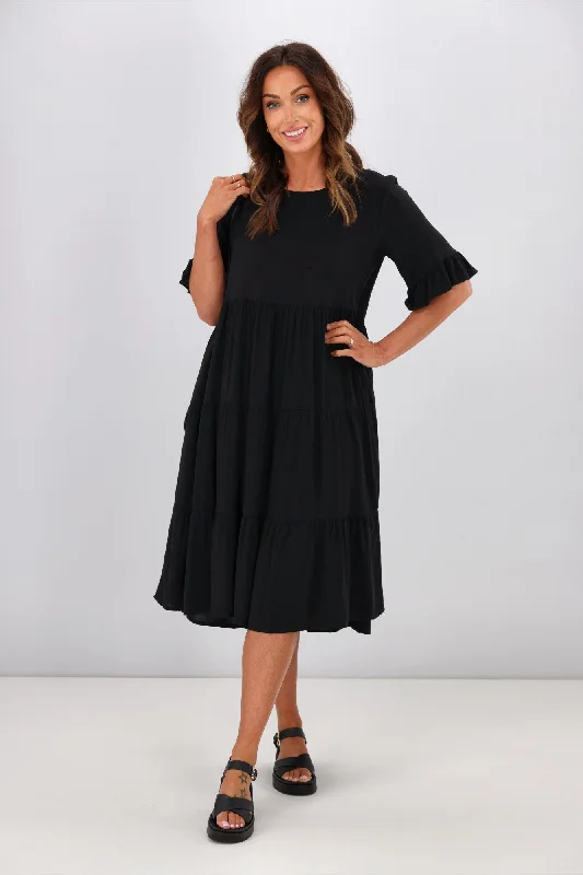 New U Collection Kylie Dress Black Off-shoulder unclassified dresses