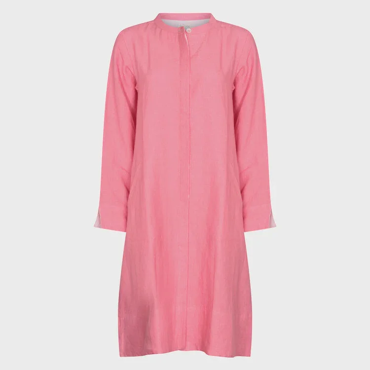 NOLOGO Super mix raspberry linen coat dress Open-back unclassified dresses