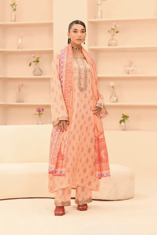 Pakistani Peach 3pc Silk Suit Club unclassified dresses