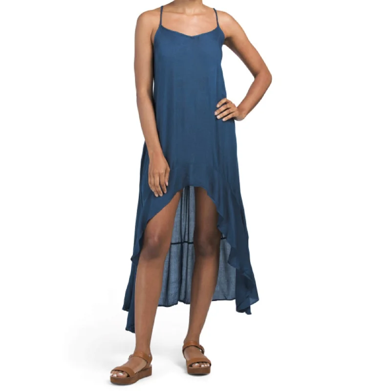 RAVIYA Hi-Low Ruffle Hem Beach Dress Cover-up Everyday wear unclassified dresses