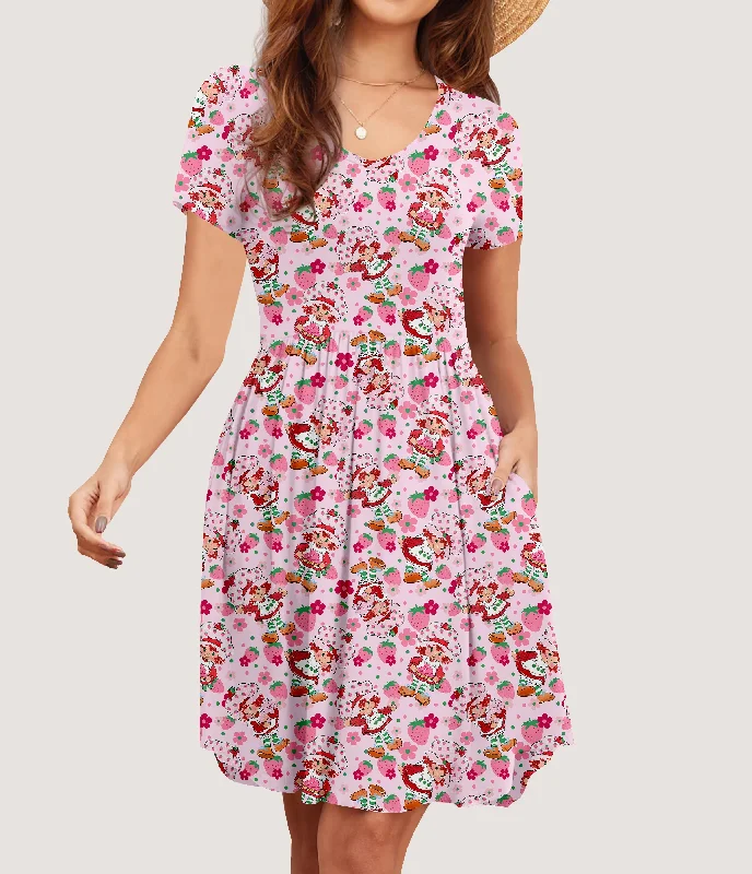 Sweet Strawberry Pocket Dress (ready to ship) Festival unclassified dresses