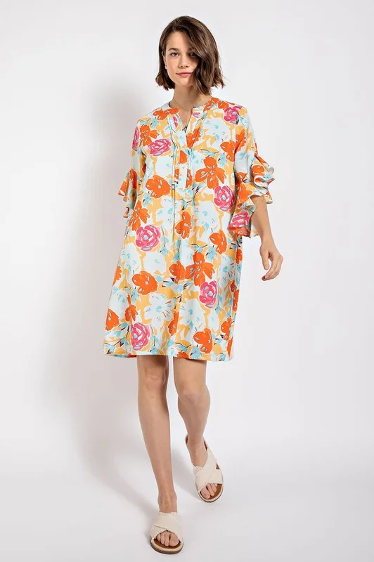 Ruffle Bell Dress Floral unclassified dresses