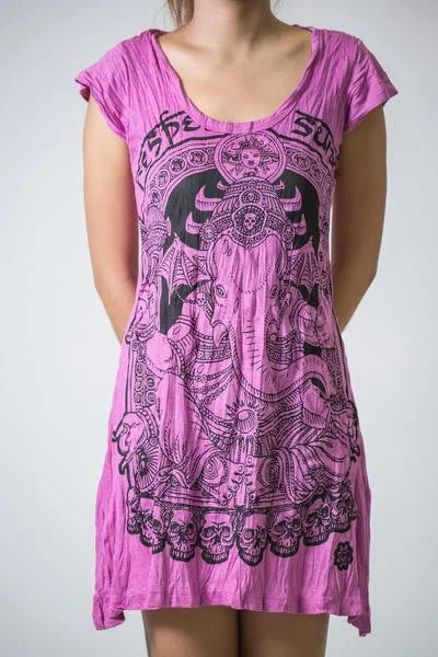 Sure Design Women's Batman Ganesh Dress Pink Everyday wear unclassified dresses