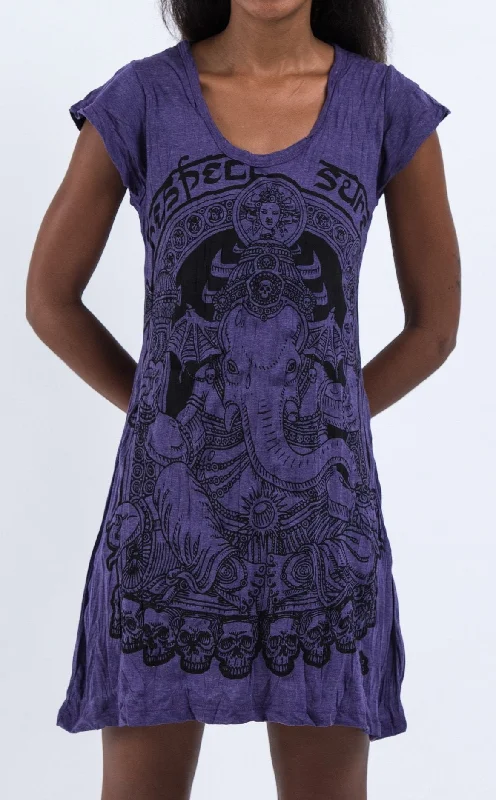 Sure Design Women's Batman Ganesh Dress Purple Engagement unclassified dresses