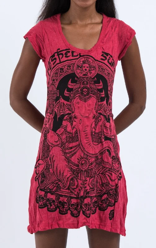 Sure Design Women's Batman Ganesh Dress Red Winter unclassified dresses