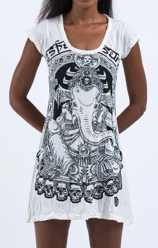 Sure Design Women's Batman Ganesh Dress White Formal unclassified dresses